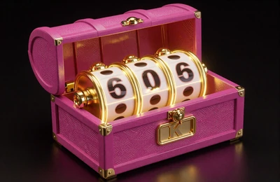 50 Freispiele ohne Einzahlung Schatztruhe mit goldenen Slot-Rollen und Neon-Glow