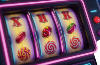 Sweet Bonanza Pragmatic Play Slot mit bunten S&uuml;&szlig;igkeiten und Neon-Glow